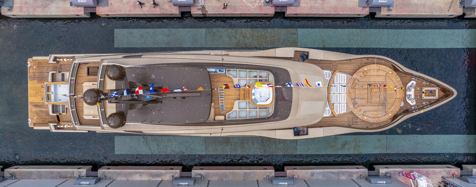 Columbus Custom 50m M:Y Anjelif aerial view