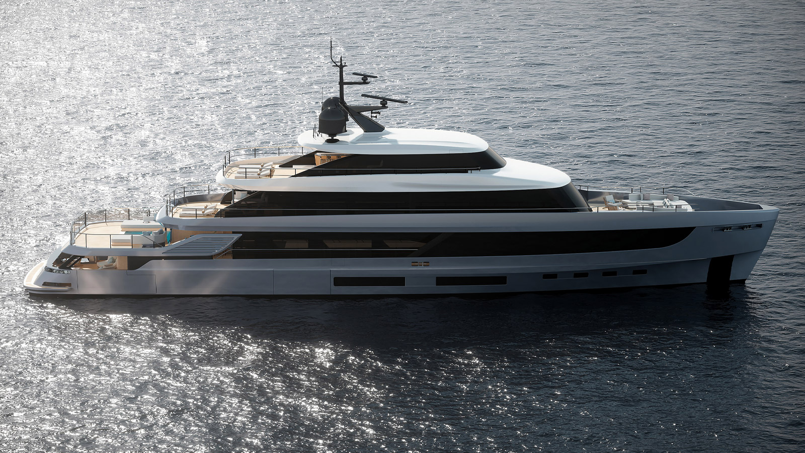 Grande 44M, four decks and infinite space: Azimut’s new superyacht is dreamlike